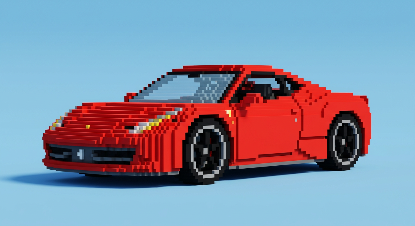 Blockrari: a Ferrari-red supercar built from blocks